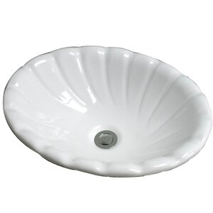 Corona Vitreous China Circular Drop-In Bathroom Sink with Overflow