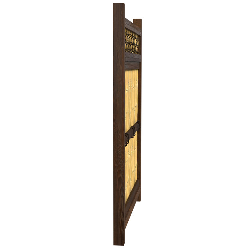 Japanese Zen Garden Fence Panel, Light Bamboo, 4' H x 3' W