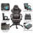 Dowinx Adjustable Ergonomic Swiveling PC & Racing Game Chair with Footrest-92366580