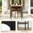 3-Piece Industrial Dining Table and Stools Set