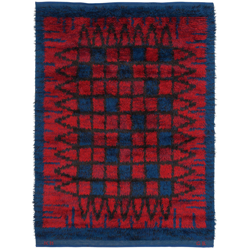 Vintage One-of-a-Kind Rectangle 5' x 7' Hand Knotted Area Rug