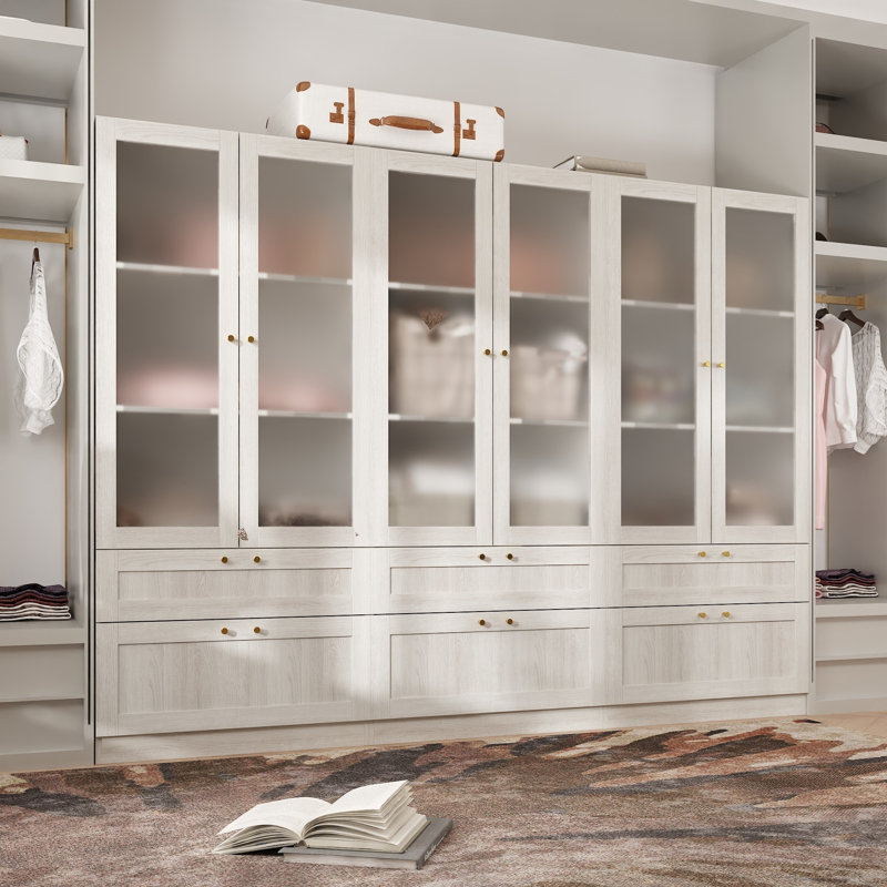 Système d'organisation 3 pièces avec tiroirs et tablettes