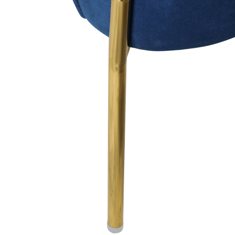 Cleo 26" Wide Contemporary Chair with Recessed Arms, Navy