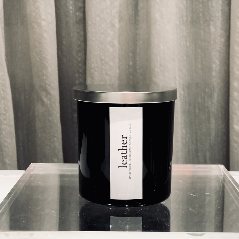 Dark Collection Leather Scented Jar Candle