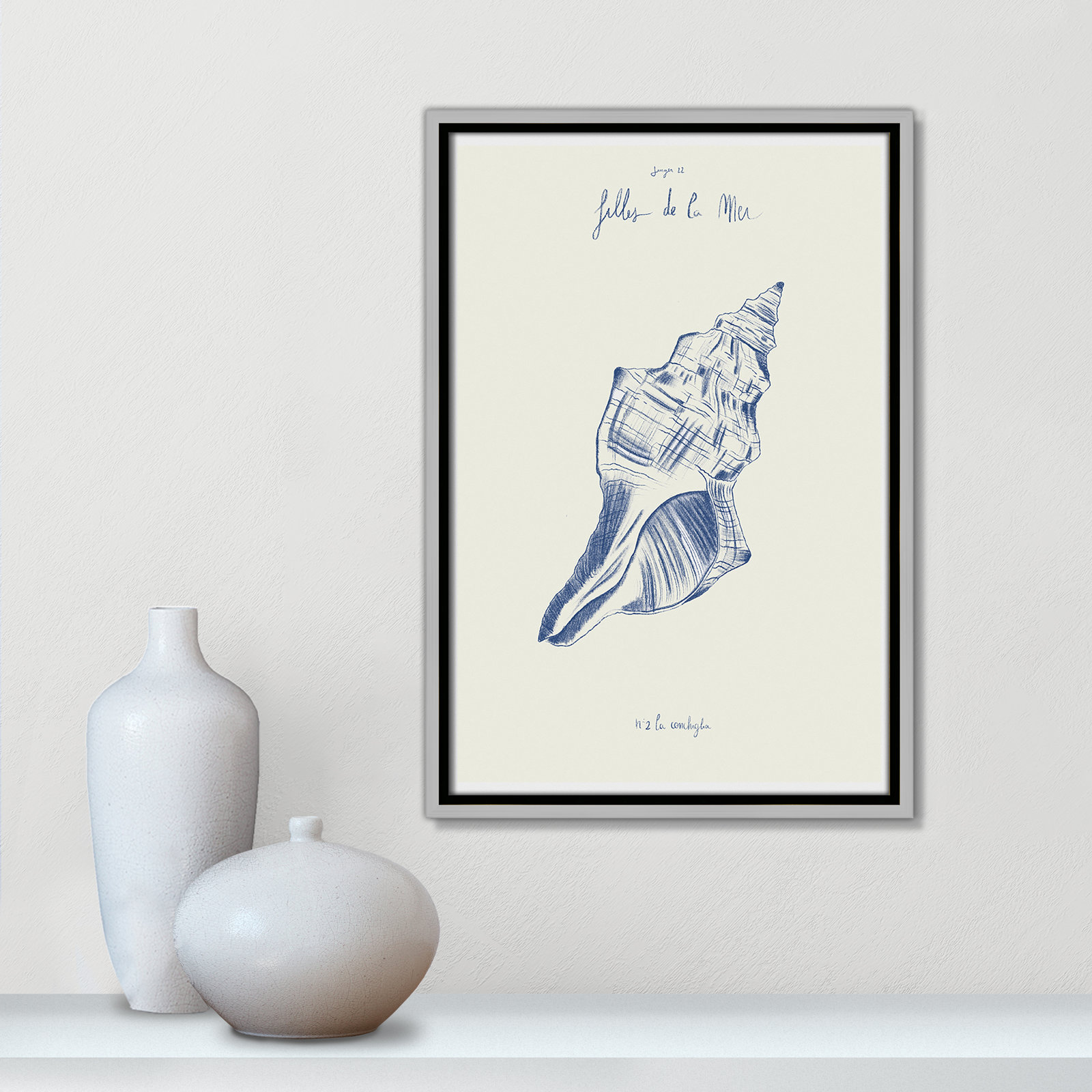 Filles de la mer II Print by Mora, 19.5" H x 13.5" W, Silver Floater
