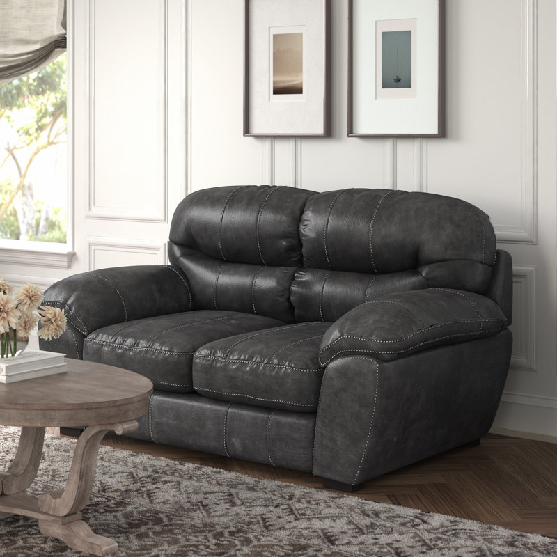 Shamima 73" Pillow Top Arm Loveseat with Reversible Cushions, Gray