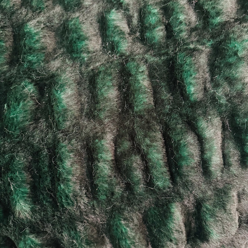 Couverture en fausse fourrure pelucheuse, L 102 po x L 116 po, Vert