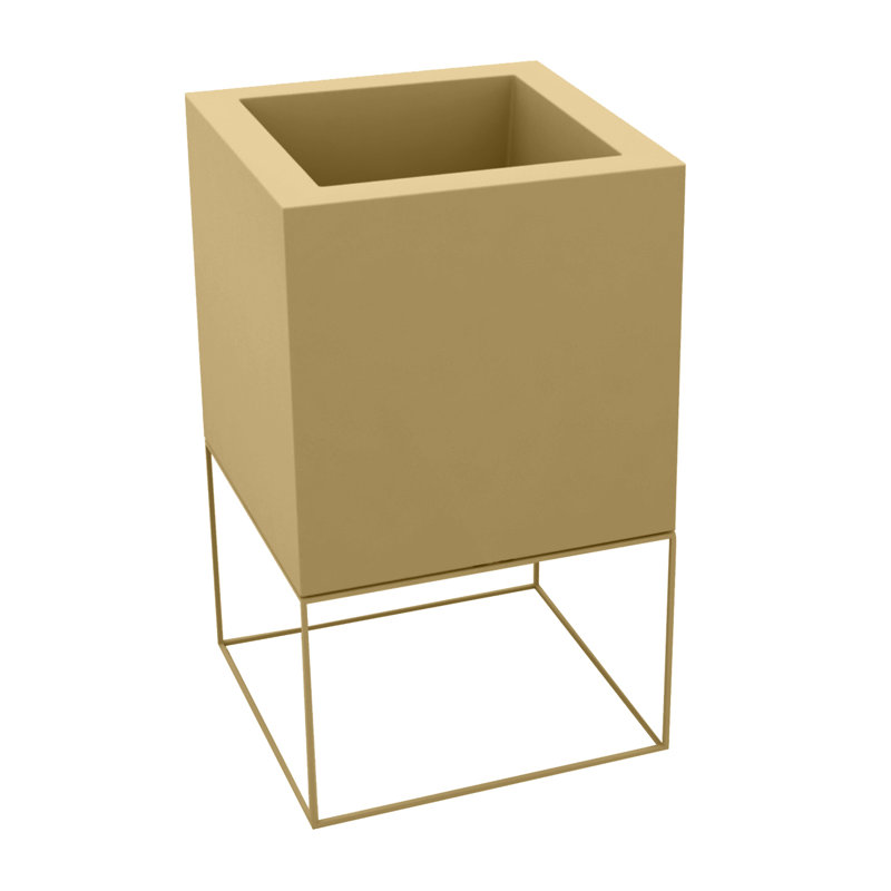 Vela Resin Pot Planter, 27.5" H x 15.75" W x 15.75" D, White