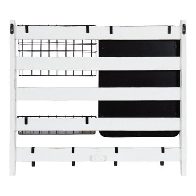 Tanner Metal Wall Organizer with Key Hooks