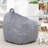  Bean Bag Chair for Kids, Small Bean Bag Sofa Chairs with filler, Dark Gray Comfy Beanbag Chair with Handle for Living Room, Bedroom-1205378423