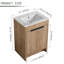 Meuble-lavabo autoportant 24 po avec lavabo en céramique blanche et 2 portes d'armoire à fermeture en douceur-1472641768