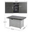 Table de foyer extensible rectangulaire en alliage d'aluminium, 50 000 BTU