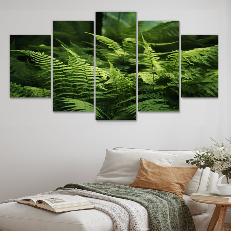 Ensemble de décorations murales Ferns Plant Enchanted Forest I - Floral
