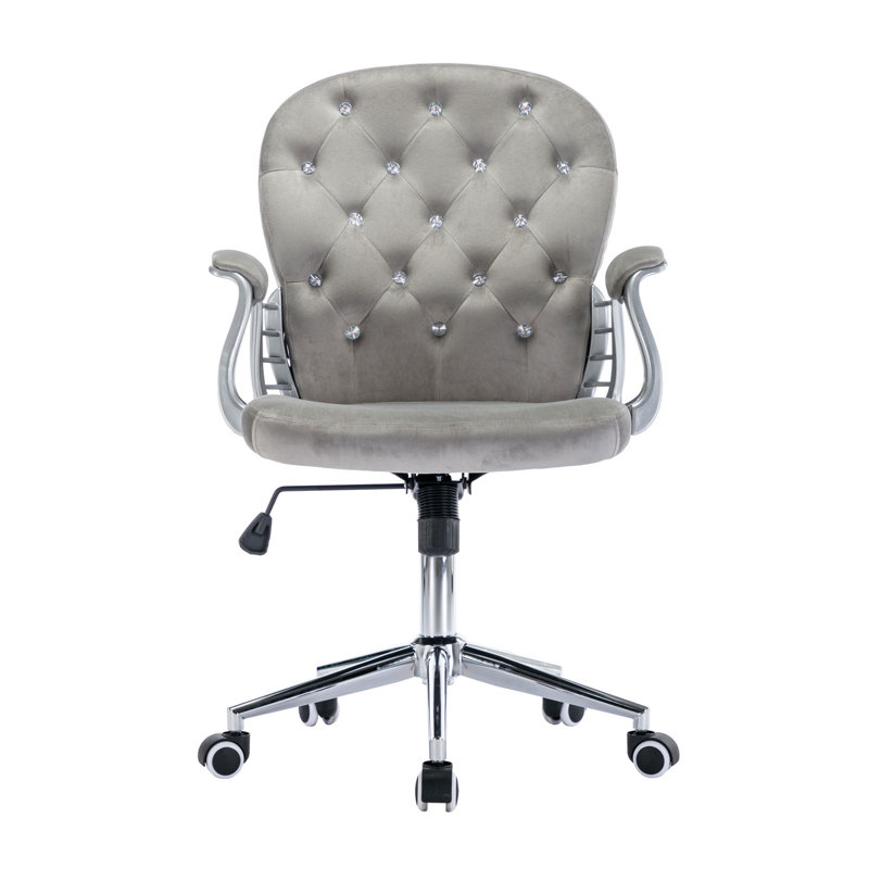 Chaise de travail Jerniyah, Argent, Gris