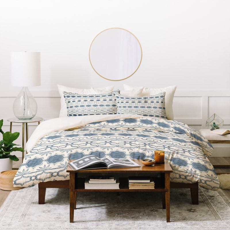 Eclectic Polyester Geometric Shapes Duvet Cover, King Duvet Cover + 2 King Shams
