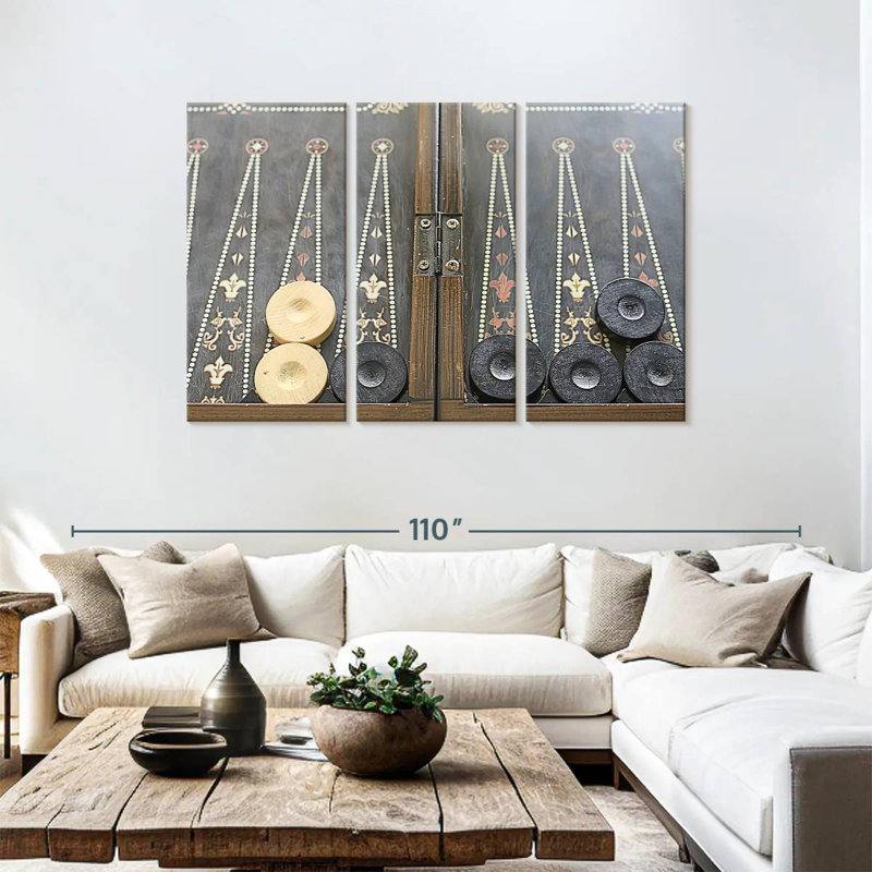 Table de backgammon Senne, H 48 po x l 74 po