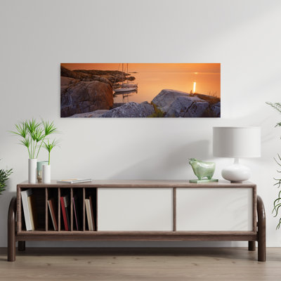 Sailboats On The Coast, Lilla Nassa, Stockholm Archipelago, Sweden Abstract Contemporary Landscape Nature Wall Art