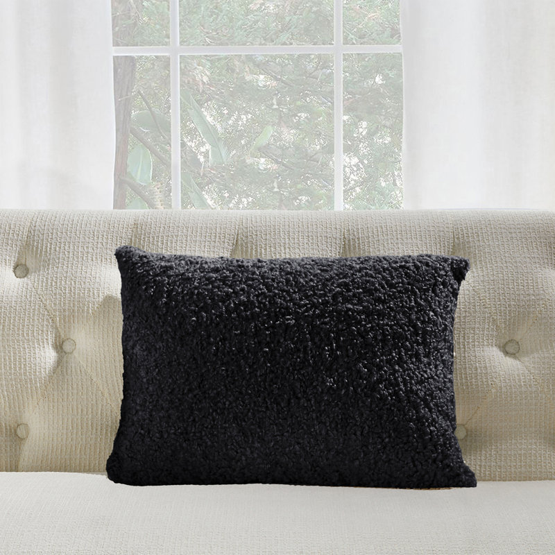 Housse de coussin FRENCH BOUCLE, Noir