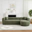 Canapé modulaire à dossier incurvé de luxe de 109,4 po, canapé à dossier incurvé de luxe moderne, deux coussins décoratifs en tissu de chenille, canapé à nuage de compression en L minimaliste et confortable pour le salon (méridienne droite)-1417205877