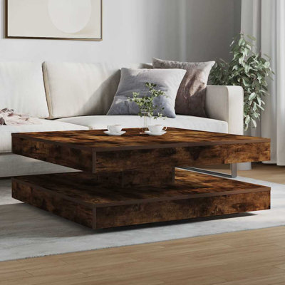 Coffee Table 360-Degree Rotatable 90X90x34.5 Cm
