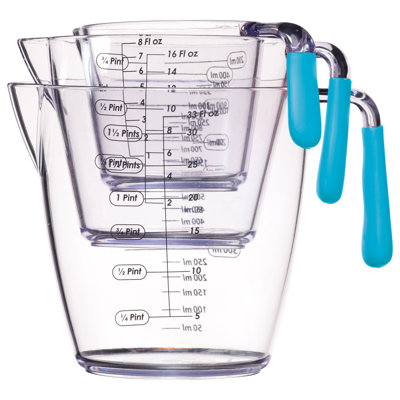 Colourworks 3-Piece Plastic Measuring Cup Set