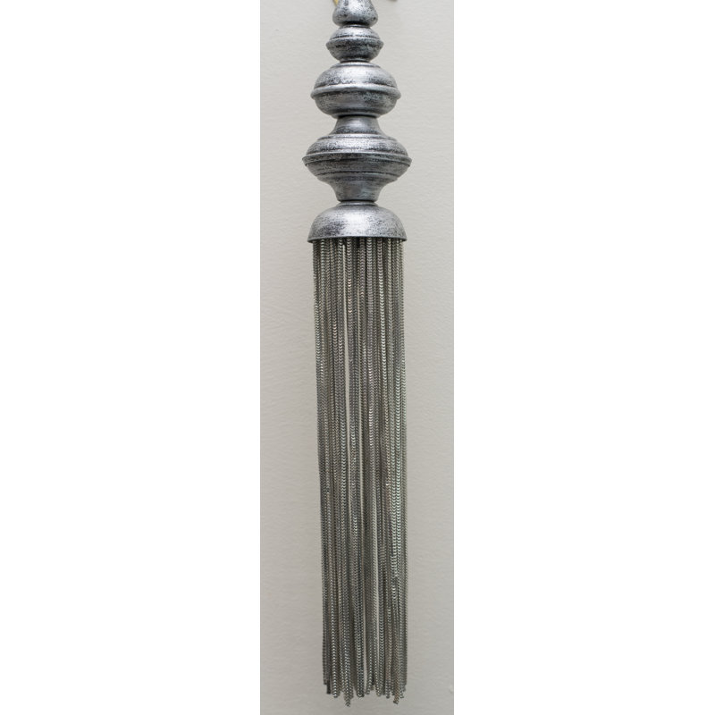 Roxy 3" Drapery Tassel, Silver