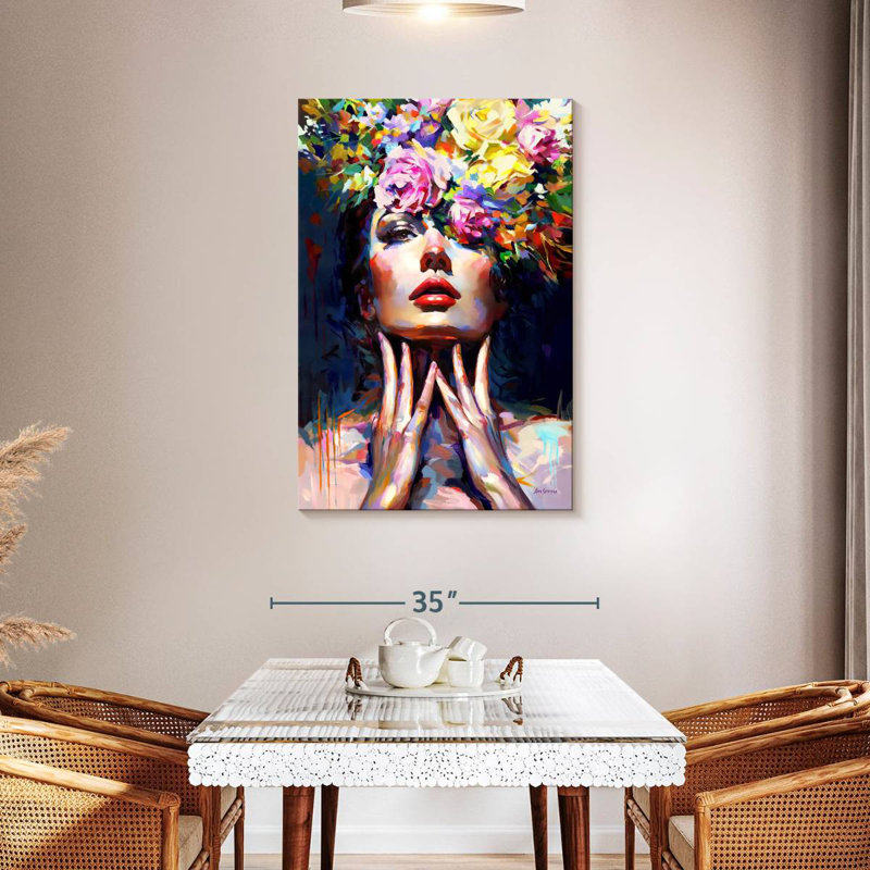 Mystère en fleurs, H 45 po x l 30 po