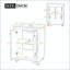 Meuble-lavabo moderne 24 po avec motif orné et charnières à fermeture en douceur