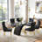 Merena 63'' Trestle Glass Top Dining Table Kitchen Table-725878312