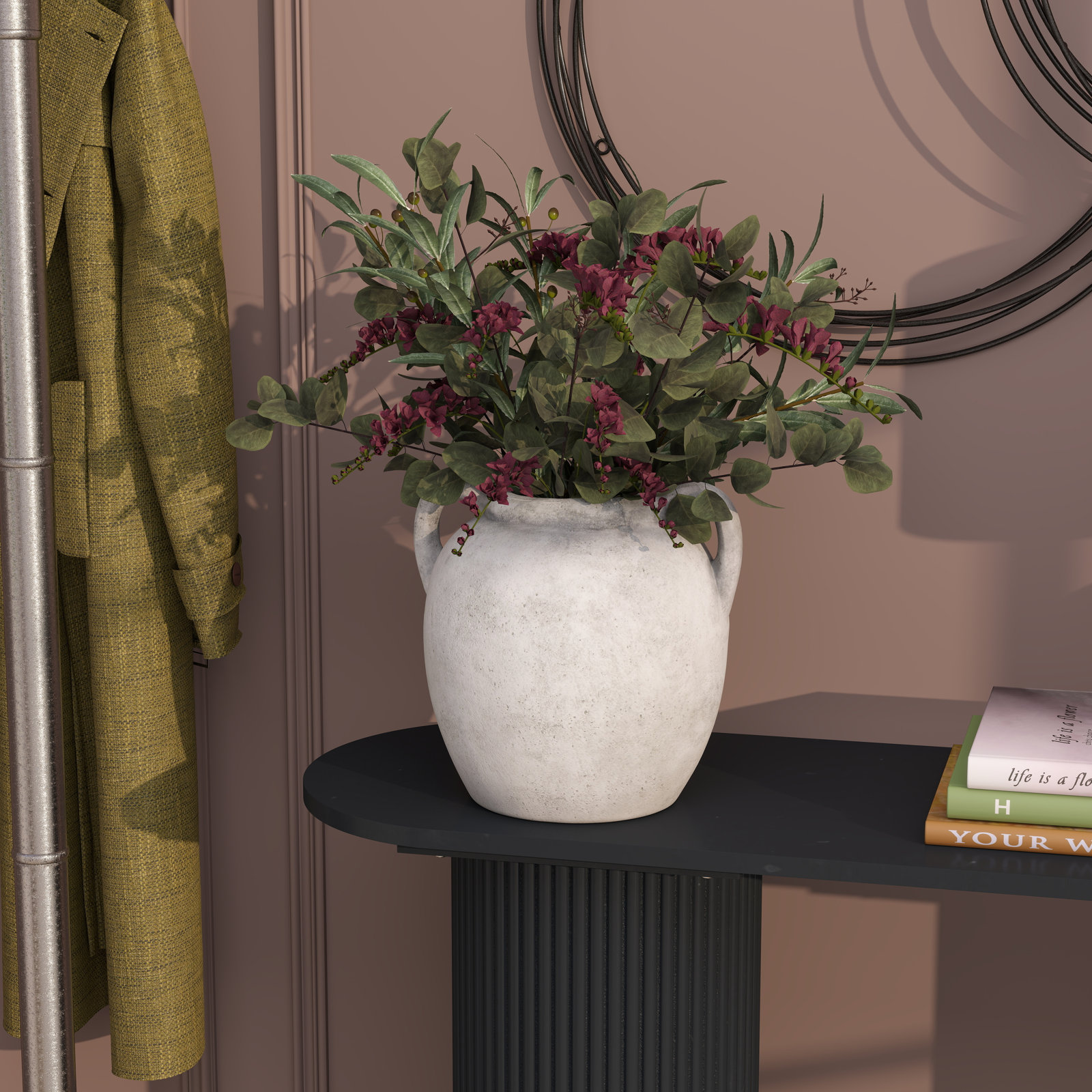 Ceramic Table Vase, White