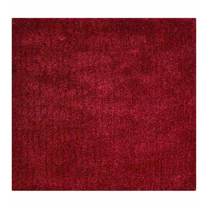 HAND TUFTED SHAG POLYESTER ECO-FRIENDLY AREA RUGS - Square | Dark Pink | Solid Design | Area Rugs for living room, Bedroom