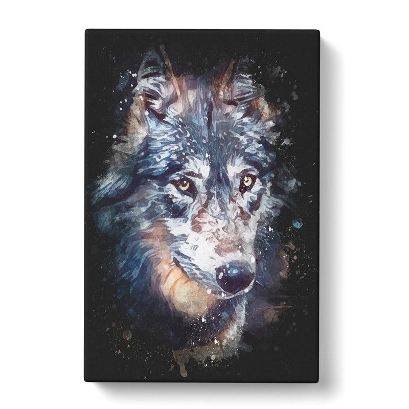 The Eyes Of A Wolf - Wrapped Canvas Painting, 50cm H x 35cm W x 3cm D