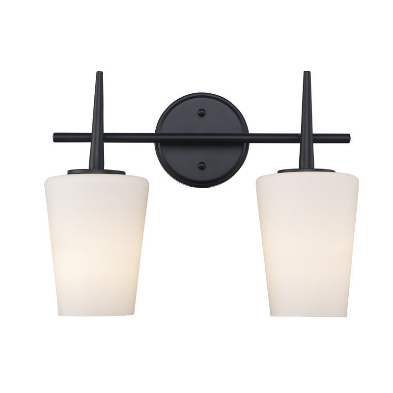 Ensemble de meuble-lavabo à 2 lumières Lonnard, Noir