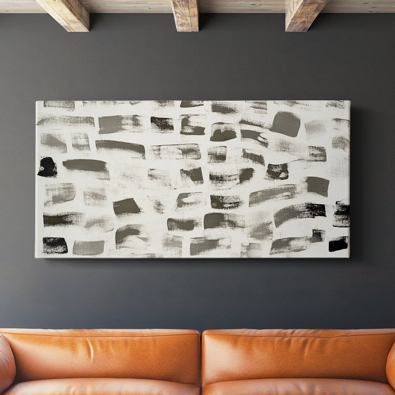 Toile tendue abstraite Seris 6 # XIX-Gallery, H 16 po x l 32 po