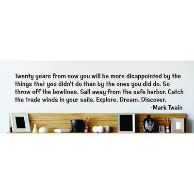 Twenty Years From Now Wall Decal -  Design With Vinyl, 2015 BS 215 Black