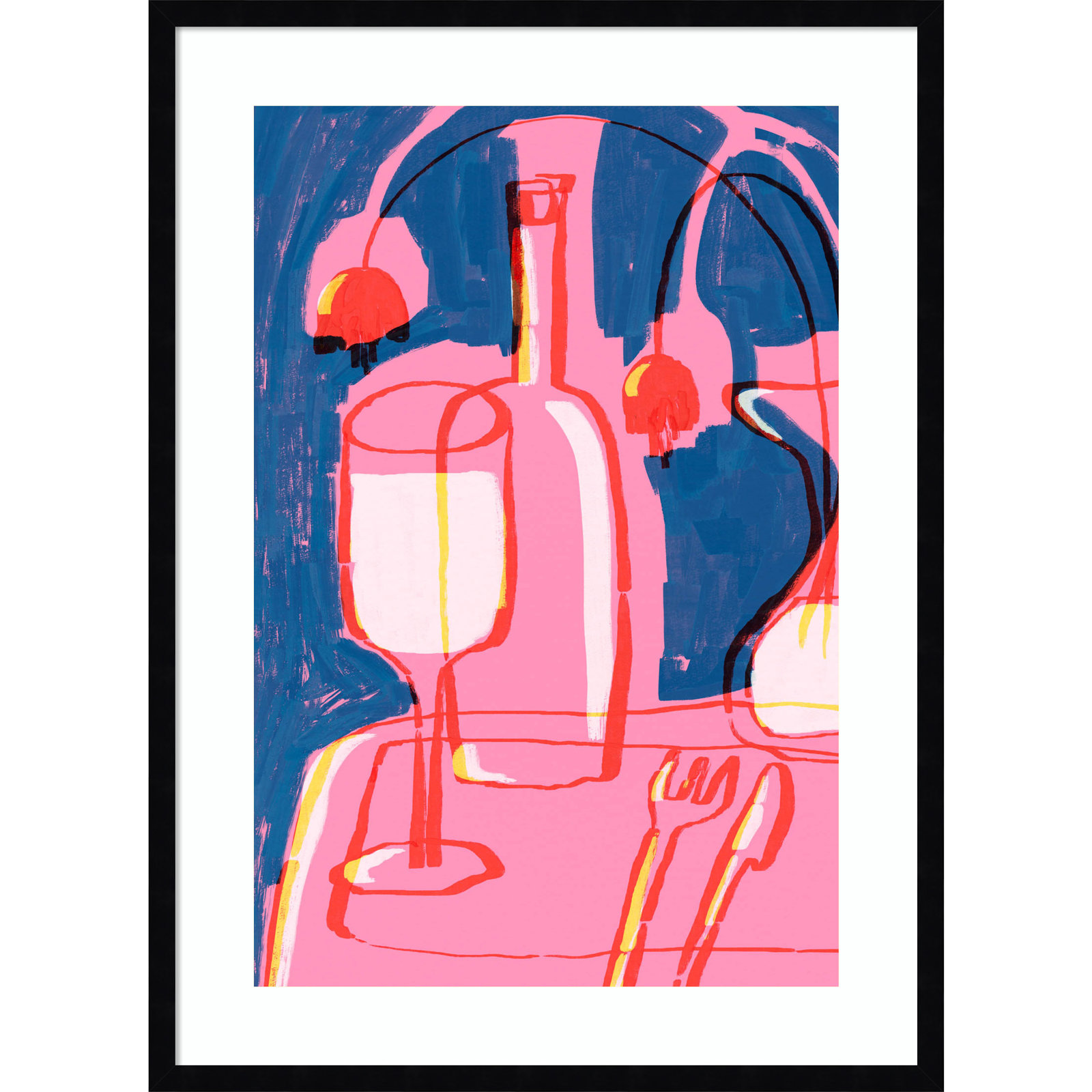 Galya "Neon Still Life No. 4" Print, Black, 33" H x 24" W