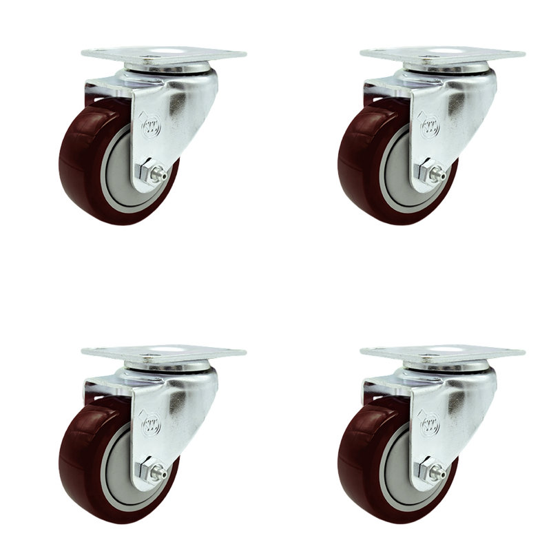 Polyurethane Caster, Maroon