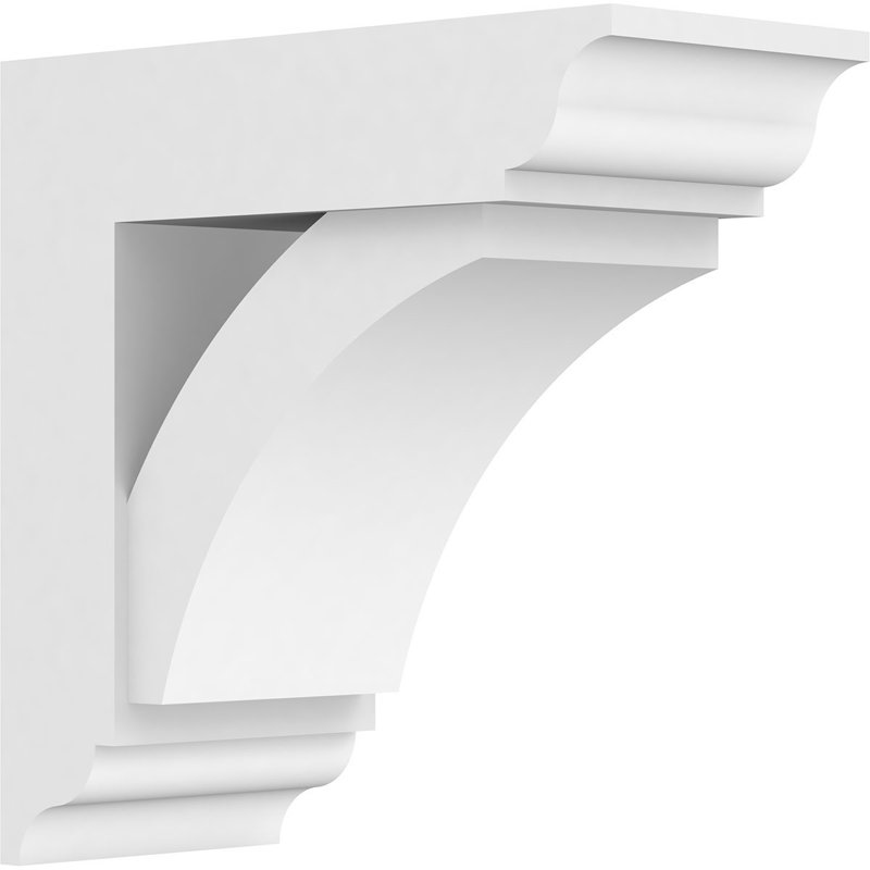 Support en uréthane standard standard avec extrémités traditionnelles, brun clair apprêté Thorton, H 12 po x l 5 po x P 12 po