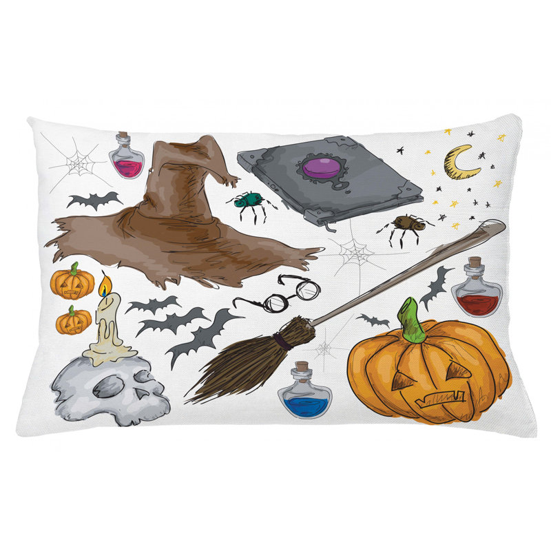 Housse de coussin lombaire Halloween intérieur / extérieur, 16 po x 26 po