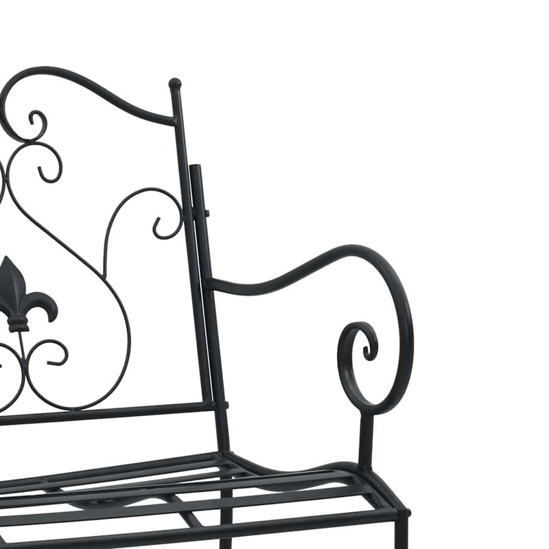 Garden Bench 104 X 54 X 93Cm Steel, Black