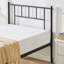 Cadre de lit simple, cadre de lit en métal avec tête de lit, lit plateforme en fer sans matelas ni sommier-88618249-94300055
