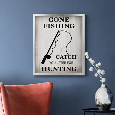 Gone Fishing Premium Framed Canvas - Ready to Hang