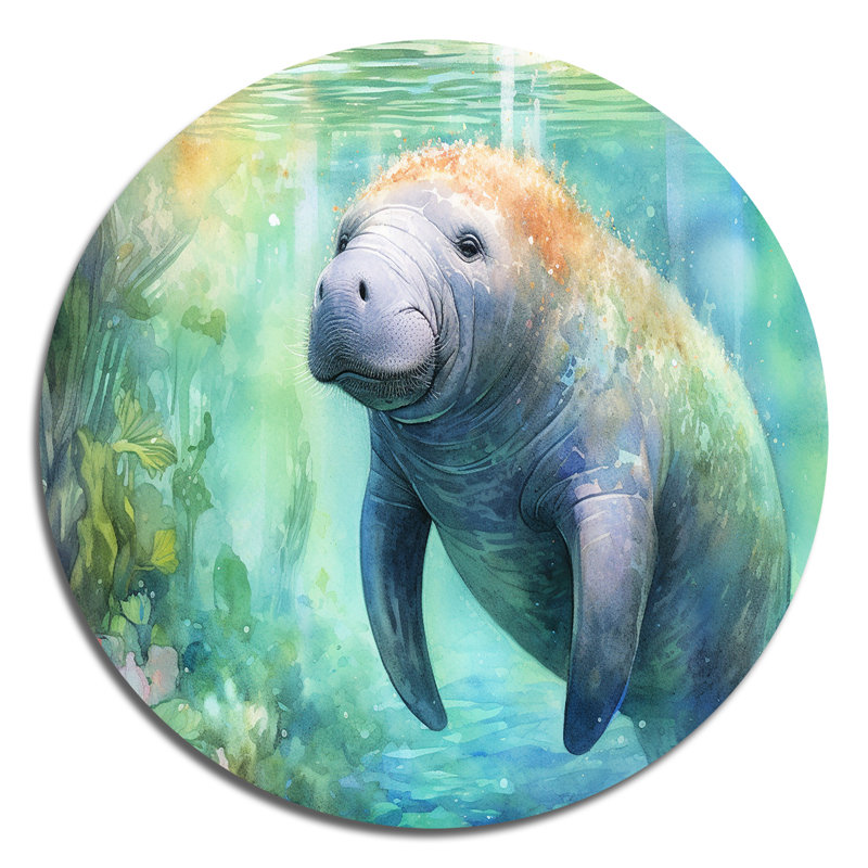 Pettigrew - animaux, art en métal rond, H 36 po x l 36 po