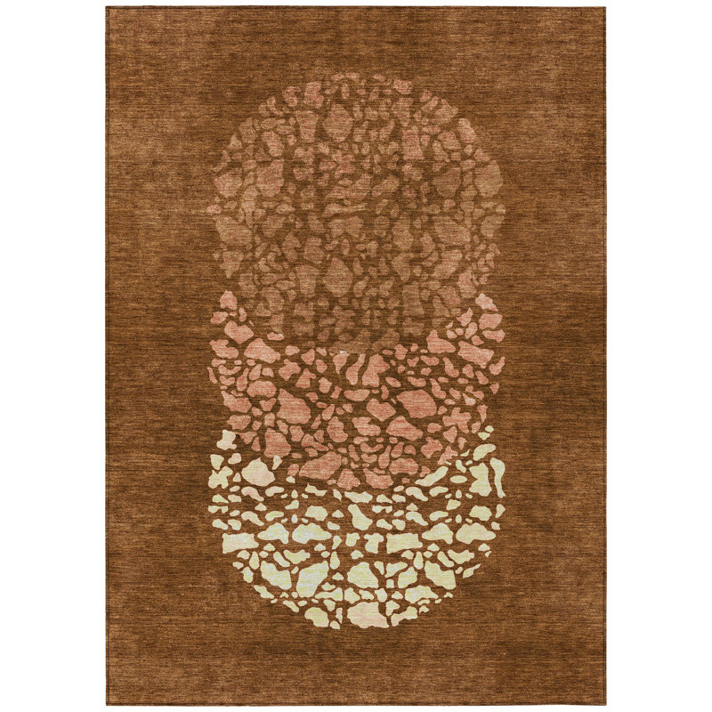Abstract Indoor / Outdoor Rug, Rectangle 5' x 7'6"