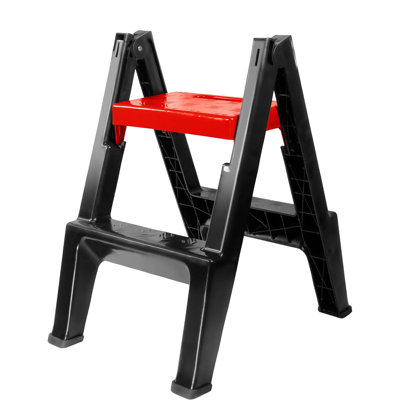 Folding Ladder 330 Pounds High Stability 2 Step Heavy Duty With Anti-Skid Pattern