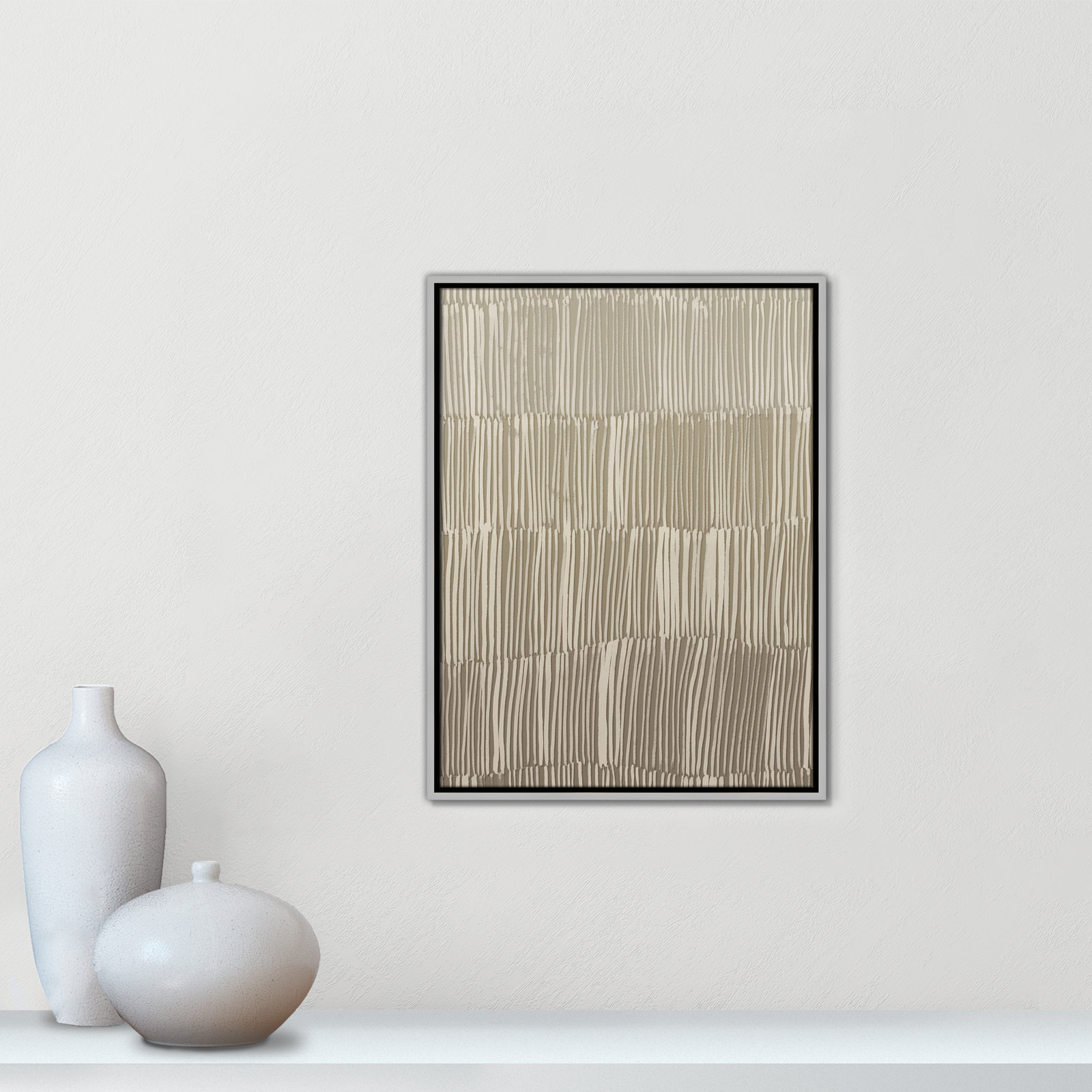 Linear Calm II Print by , 25.5" H x 19.5" W, Silver Floater