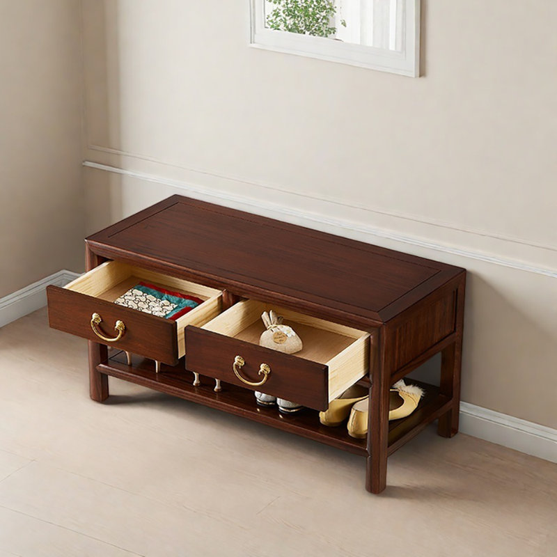 Banc de rangement pour chaussures de 39,4 po de style rétro