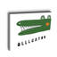 «Alligator Illustration Kids», toile encadrée en pin, 15 po x 11 po