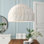 Moon 1-Light Rattan Pendant - White