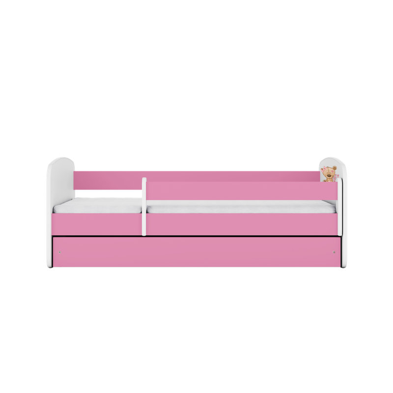 Cicero Standard Panel with Storage Included, Toddler (70 x 140cm), Pink/White